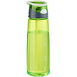 PEARL sports BPA-freie Kunststoff-Trinkflasche mit Einhand-Verschluss, 700 ml, grün PEARL sports Trinkflaschen mit Einhand-Verschluss