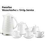 Rosenstein & Söhne Porzell-Wasserkocher WSK-270.rtr, 1,7 l, 1500W mit Kaffee-/Tee-Service Rosenstein & Söhne Porzellan-Wasserkocher