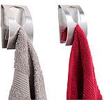 Carlo Milano 4er-Set Handtuchhalter aus rostfreiem Edelstahl, selbstklebend Carlo Milano Handtuchhalter