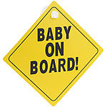 infactory Schild "Baby on Board" mit Saugnapfbefestigung, PVC, 135 x 135 mm infactory 