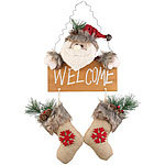 infactory Weihnachtsmann-Tür-Dekoration mit "Welcome"-Schriftzug, zum Aufhängen infactory 