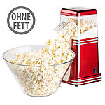 Rosenstein & Söhne XL-Heißluft-Popcorn-Maschine für bis zu 100 g Mais, 1.200 Watt Rosenstein & Söhne Heißluft-Popcorn-Maker