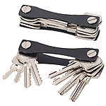 PEARL Schlüssel-Organizer für bis zu 24 Schlüssel, aus Aluminium, schwarz PEARL