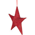 Britesta Faltbarer XL-Weihnachtsstern zum Aufhängen, rot glitzernd, Ø 40 cm Britesta Faltbare Weihnachtssterne zum Aufhängen