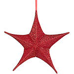 Britesta 2er-Set faltbare Weihnachtssterne zum Aufhängen, rot glitzernd, Ø 40cm Britesta Faltbare Weihnachtssterne zum Aufhängen