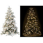 infactory Künstlicher Weihnachtsbaum, weiße Spitzen, 500 LEDs, 70 Äste, 225 cm infactory 