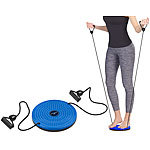 PEARL sports Fitness Twisting Disk mit Expander für Bauch, Taille & Arme, Ø 24,5 cm PEARL sports Twisting Disk Bauch- & Hüft-Trainer