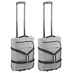 Xcase Faltbare 2in1-Handgepäck-Trolley & Reisetasche, 44 l, 2 kg, 2er-Set Xcase Faltbare Trolley-Reisetaschen fürs Handgepäck