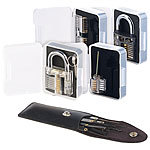 AGT Lockpicking-Set mit 17-teiliger Dietrich-Tasche und 4 Übungsschlössern AGT