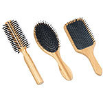Sichler Beauty 3er-Set Haarbürsten aus Bambusholz, Rund-, Paddel- und Pflegebürste Sichler Beauty Haarbürsten-Sets