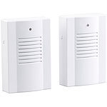 CASAcontrol 2 Türklingeln mit 1 Funk-Klingeltaster und 16 Klingeltönen, 50 m, IP44 CASAcontrol Funkklingel mit Licht und Ton-Signal