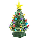 infactory Deko-Weihnachtsbaum aus Keramik mit LED-Beleuchtung, Timer, 19 cm infactory Deko-Weihnachtsbäume mit LED-Beleuchtung