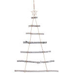 Britesta 2 Deko-Holzleitern in Weihnachtsbaum-Form zum Aufhängen, 48 x 78 cm Britesta Deko-Holzleitern in Weihnachtsbaum-Form