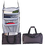 Xcase 2er-Set faltbare Reisetaschen mit Wäsche-Organizer zum Aufhängen Xcase