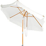 Royal Gardineer Neigbarer Sonnenschirm mit Holzgestell, UV-Schutz 50+, Ø 3 m, beige Royal Gardineer