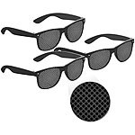 PEARL 3er-Set Lochbrillen zur Augen-Gymnastik und -Entspannung, schwarz PEARL Rasterbrillen