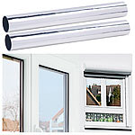 infactory 2er-Set Selbsthaftende Isolier-Spiegelfolie, Sicht/UV-Schutz, 40x200cm infactory Fenster-Isolier-, UV- & Sichtschutz-Spiegelfolien