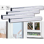 infactory 4er-Set Selbsthaftende Isolier-Spiegelfolie, Sicht/UV-Schutz, 40x200cm infactory Fenster-Isolier-, UV- & Sichtschutz-Spiegelfolien
