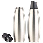 Carlo Milano 2er-Set Design-Thermo-Isolierflaschen mit Klick-Verschluss, 650 ml Carlo Milano Doppelwandige Vakuum-Isolierflaschen