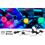 Lunartec Party-LED-Lichterkette m. 10 LED-Birnen, 3 Watt, IP44, 4-farbig, 4,5 m Lunartec Party-LED-Lichterketten in Glühbirnenform