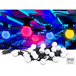Lunartec Party-LED-Lichterkette m. 20 LED-Birnen, 6 Watt, IP44, 4-farbig, 9,5 m Lunartec Party-LED-Lichterketten in Glühbirnenform