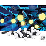 Lunartec Party-LED-Lichterkette m. 20 LED-Birnen, 6 Watt, IP44, warmweiß, 9,5 m Lunartec Party-LED-Lichterketten in Glühbirnenform