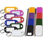 PEARL 480 Schlüsselschilder mit Schlüsselringen, zum Beschriften, 8 Farben PEARL Schlüsselschilder