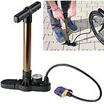 AGT Kompakte Standluftpumpe aus Aluminium mit Manometer bis 8 bar AGT