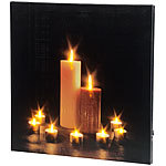 infactory Wandbild "Kerzenlicht" mit flackernder LED-Beleuchtung, 40 x 40 cm infactory 