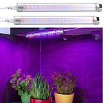 Lunartec 2er-Set LED-Pflanzenunterbauleuchte mit Rot-Blau-Lichtkombination Lunartec LED-Pflanzenlampen Röhren (rot & blau)