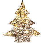 Lunartec Handgefertigter Deko-Weihnachtsbaum mit 20 warmweißen LEDs, 40 cm Lunartec