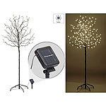 Lunartec XL-Solar-LED-Lichterbaum mit 200 beleuchteten Knospen, 150cm, IP44 Lunartec Solar-Lichterbäume