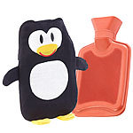 infactory Kinder-Wärmflasche mit Pinguin-Bezug, 1 Liter infactory Kinder-Wärmflaschen mit Bezügen