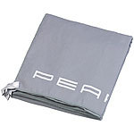 PEARL 2er-Set Mikrofaser-Strandtücher, Überzug und Tasche, 80 x 200 cm PEARL Mikrofaser-Strandtücher mit Lehnenüberzug und Tasche
