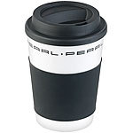 PEARL Coffee-to-go-Becher mit Deckel, 350 ml, doppelwandig, BPA-frei PEARL