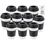 PEARL 10er-Set Coffee-to-go-Becher, Deckel, 350 ml, doppelwandig, BPA-frei PEARL Doppelwandige Coffee-to-go-Becher