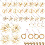 infactory 44-teiliges Strohschmuck-Set für den Weihnachtsbaum, 7 Formen infactory Strohsterne