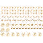 infactory 132-teiliges Strohschmuck-Set für den Weihnachtsbaum, 7 Formen infactory Strohsterne