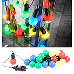 Lunartec 4-farbige LED-Lichterkette mit 20 Lämpchen, Versandrückläufer Lunartec Party-LED-Lichterketten in Glühbirnenform