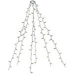 Lunartec Weihnachtsbaum-Überwurf-Lichterkette mit 6 Girlanden & 180 LEDs, IP44 Lunartec Außen Weihnachtsbaum-Überwurf-Lichterketten