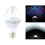 Lunartec Rotierende Disco-LED-Lampe, Galaxie-Effekt, Weißlichtmodus, E27, 5 W Lunartec