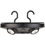 Luminea LED-Schirmleuchte mit 4 dreh- & dimmbaren Spots, 200 lm, Fernbedienung Luminea LED-Sonnenschirm-Beleuchtungen