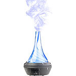 Carlo Milano Aroma-Diffusor aus mundgeblasenem Glas, mit Farb-LED, 120 ml Carlo Milano Ultraschall-Luftbefeuchter mit Aroma-Diffusor und LED