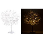 Lunartec Moderner Lichterbaum mit 25 warmweißen LEDs, 50 cm, weiß Lunartec 