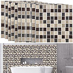 infactory Selbstklebende 3D-Mosaik-Glitzer-Fliesenaufkleber, 26 x 26cm, 20er-Set infactory