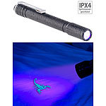 KryoLights Profi-Pen-Light mit UV-LED-Taschenlampe, 395 nm, Aluminium, IPX4 KryoLights UV-Taschenlampen
