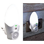 Exbuster Steckdosen-Mücken-Schreck & LED-Nachtlicht, Licht-Sensor, bis 30 m² Exbuster LED-Steckdosen-Nachtlichter mit Ultraschall-Mückenabwehr