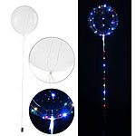 infactory Luftballon mit Lichterkette, 40 Farb-LEDs, Ø 30 cm, transparent infactory