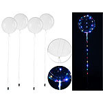 infactory 4er-Set Luftballons, Lichterkette, 40 Farb-LEDs, Ø 30 cm, transparent infactory Luftballon mit LED-Lichterketten