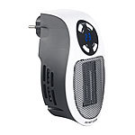 Sichler Haushaltsgeräte Steckdosen-Keramik-Heizlüfter mit Thermostat, Versandrückläufer Sichler Haushaltsgeräte Mini-Steckdosen-Heizlüfter 